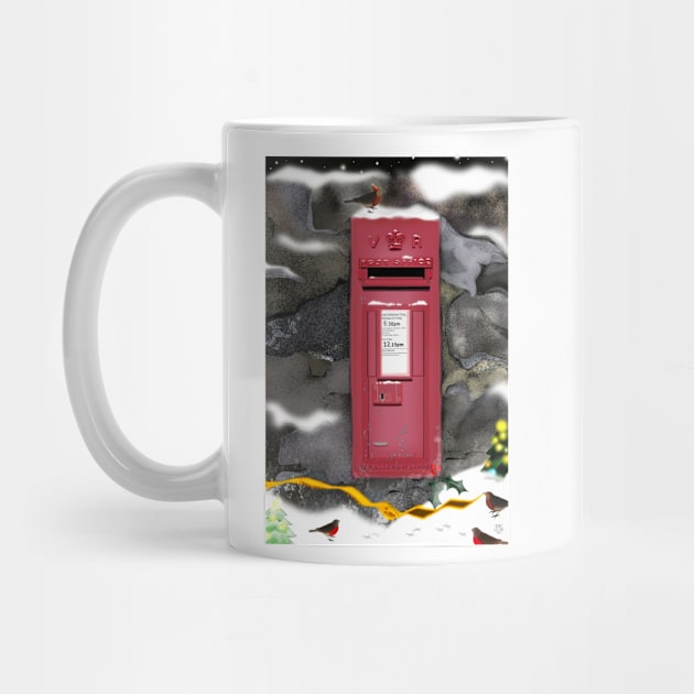 Traditional Red Post Box Christmas design by grantwilson